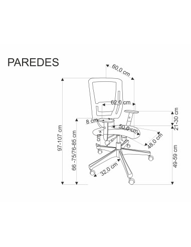 PAREDES fotel gabinetowy czarny (1p 1szt))