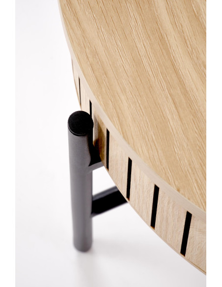 DANTE zestaw 2 ław, naturalny / czarny (1p 1zestaw)