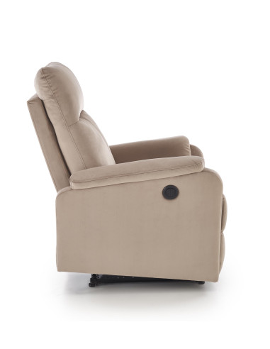 CROCUS fotel wypoczynkowy z funkcją elektrycznego rozkładania, beżowy (1p 1szt)