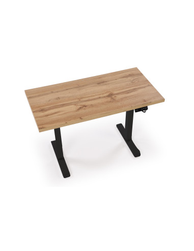 B54 biurko z funkcją regulacji wysokości, blat - dąb artisan, stelaż - czarny (2p 1szt)