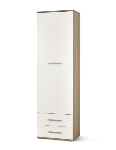 LIMA REG1 regał dąb sonoma / biały (2p 1szt)