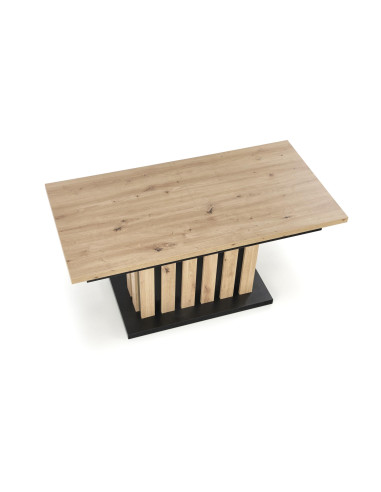 BARETTI ława dąb artisan/czarny (3p 1szt)