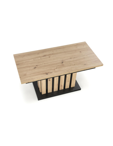 BARETTI ława dąb artisan/czarny (3p 1szt)