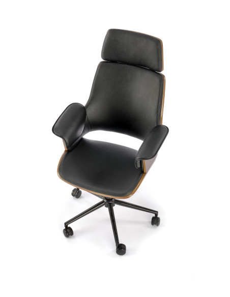 WEBER fotel gabinetowy orzechowy / czarny (1p 1szt)