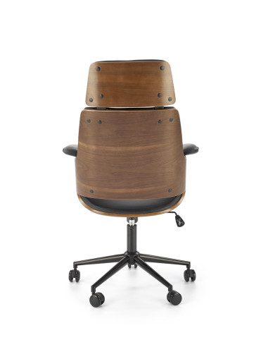 WEBER fotel gabinetowy orzechowy / czarny (1p 1szt)