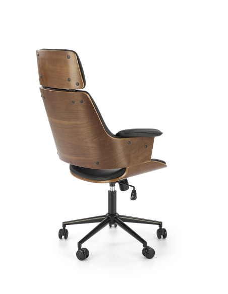 WEBER fotel gabinetowy orzechowy / czarny (1p 1szt)