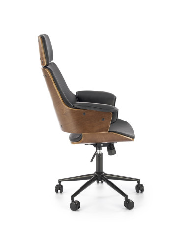 WEBER fotel gabinetowy orzechowy / czarny (1p 1szt)