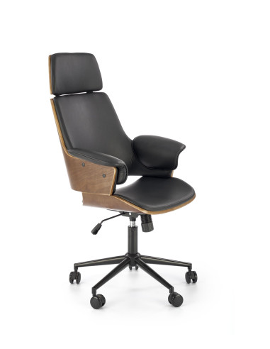 WEBER fotel gabinetowy orzechowy / czarny (1p 1szt)
