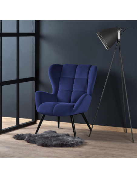 TYRION fotel wypoczynkowy granatowy