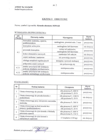 SONAR fotel gabinetowy czarny