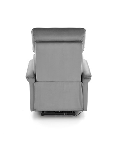 SEMIR fotel z funkcja elektrycznego rozkładania / gniazdo USB, popielaty (2p 1szt)