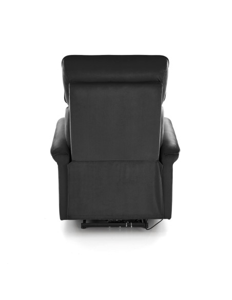 SEMIR fotel z funkcja elektrycznego rozkładania / gniazdo USB, czarny (2p 1szt)