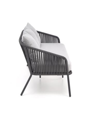 ROCCA zestaw ogrodowy ( sofa + fotel 2x + ława ), ciemny popiel / jasny popiel (1p 1szt)
