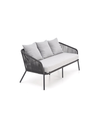 ROCCA zestaw ogrodowy ( sofa + fotel 2x + ława ), ciemny popiel / jasny popiel (1p 1szt)