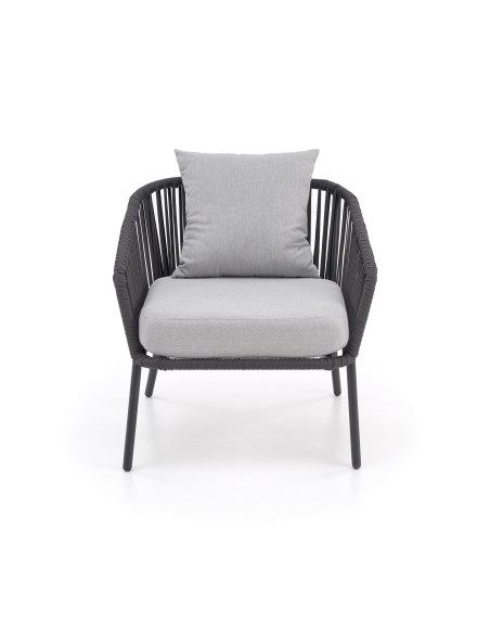 ROCCA zestaw ogrodowy ( sofa + fotel 2x + ława ), ciemny popiel / jasny popiel (1p 1szt)