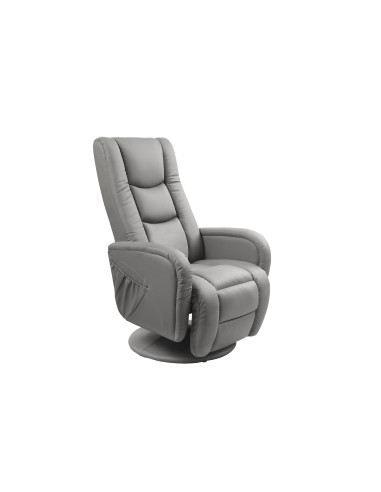 PULSAR recliner z funkcją masażu popielaty