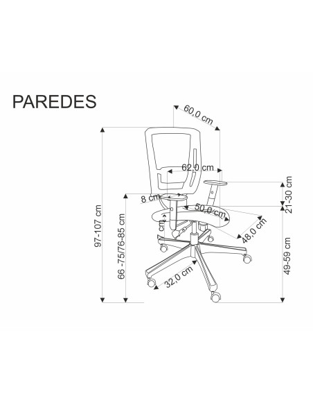 PAREDES fotel gabinetowy czarny (1p 1szt))