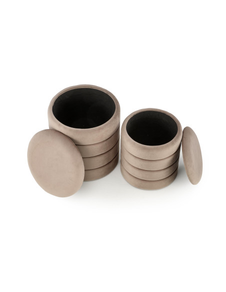 PACHO zestaw 2 puf, beżowy (1p 1set)